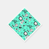 Serviette En Papier Anniversaire des graphismes rétros des années 1950 (Coin)