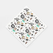 Serviette En Papier Anniversaire des graphismes rétros des années 1950 (Coin)