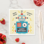 Serviette En Papier Anniversaire des robots de jouets (En situation)