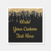 Serviette En Papier Anniversaire des Serviettes d'anniversaire de l'or (Devant)