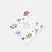 Serviette En Papier Anniversaire des sirènes marines (Coin)