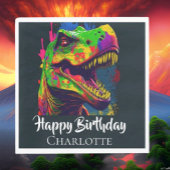 Serviette En Papier Anniversaire Dino T-Rex