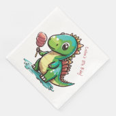 Serviette En Papier Anniversaire Dinosaur (Coin)