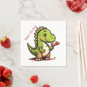 Serviette En Papier Anniversaire Dinosaur (En situation)