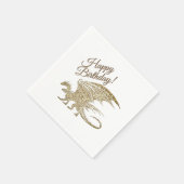 Serviette En Papier Anniversaire d'or du dragon de mosaïque Extraordin (Coin)