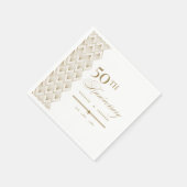 Serviette En Papier Anniversaire doré personnalisé Napkin (Coin)