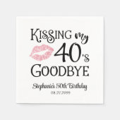Serviette En Papier Anniversaire drôle Baiser Ma Décennie Adieu Person (Devant)