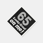 Serviette En Papier Anniversaire drôle de 65 ans pour elle (Coin)