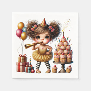 Serviette En Papier Anniversaire drôle de gnome excentrique