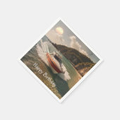 Serviette En Papier Anniversaire du bateau à moteur (Coin)