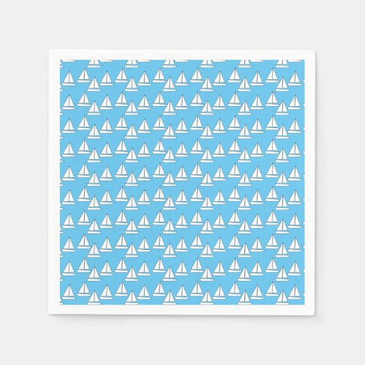 Serviette En Papier Anniversaire du bateau à voile (Devant)