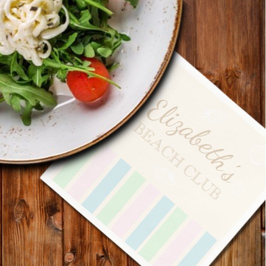 Serviette En Papier Anniversaire du Beach Club