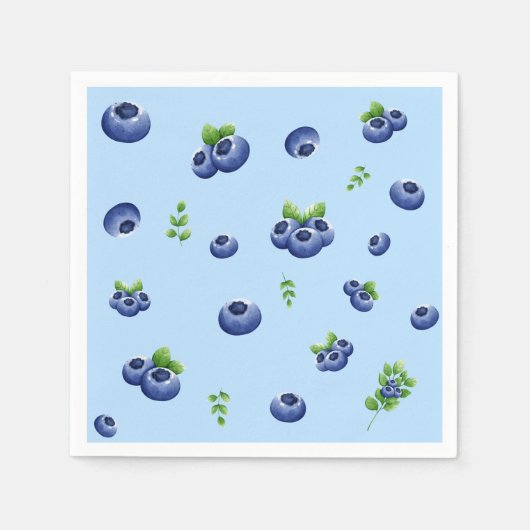 Serviette En Papier Anniversaire du bleuet (Devant)