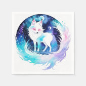 Serviette En Papier Anniversaire du bois de Fox moderne (Devant)