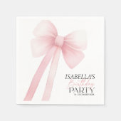 Serviette En Papier Anniversaire du Bow rose (Devant)