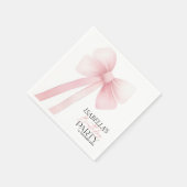 Serviette En Papier Anniversaire du Bow rose (Coin)