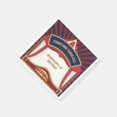 Serviette En Papier Anniversaire du Carnaval bleu et rouge (Coin)