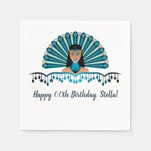 Serviette En Papier Anniversaire du Carnaval des Caraïbes (Devant)