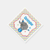 Serviette En Papier Anniversaire du cirque Elephant (Coin)