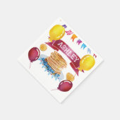 Serviette En Papier Anniversaire du crêpe et du pyjama personnalisés (Coin)