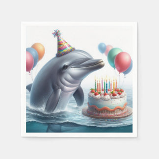 Serviette En Papier Anniversaire du dauphin