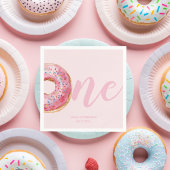 Serviette En Papier Anniversaire du Donut rose