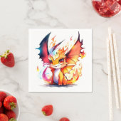 Serviette En Papier Anniversaire du dragon (En situation)