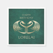 Serviette En Papier Anniversaire du dragon viking celtique (Devant)