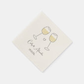 Serviette En Papier Anniversaire du Fiançailles du Mariage Vin Blanc (Coin)