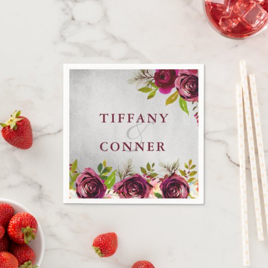 Serviette En Papier Anniversaire du Fiançailles Mariage en Bourgogne d (En situation)