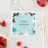 Serviette En Papier Anniversaire du garçon d'Halloween (En situation)