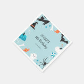 Serviette En Papier Anniversaire du garçon d'Halloween (Coin)