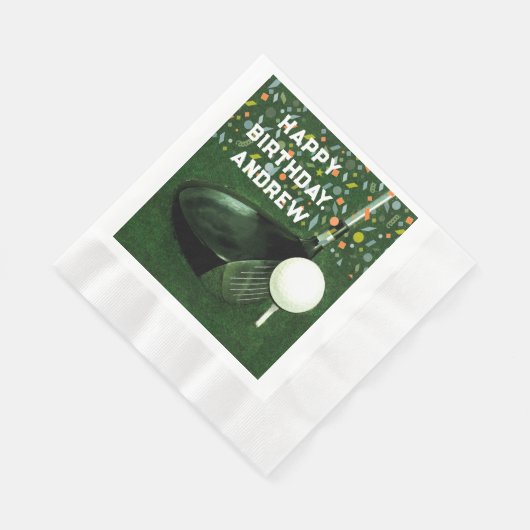 Serviette En Papier Anniversaire du golf (Coin)