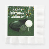 Serviette En Papier Anniversaire du golf (Devant)