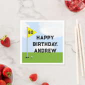 Serviette En Papier Anniversaire du golf (En situation)