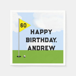Serviette En Papier Anniversaire du golf