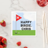 Serviette En Papier Anniversaire du golf personnalisé (En situation)