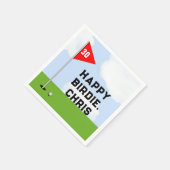 Serviette En Papier Anniversaire du golf personnalisé (Coin)