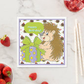 Serviette En Papier Anniversaire du hérisson (En situation)