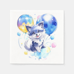 Serviette En Papier Anniversaire du loup