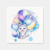 Serviette En Papier Anniversaire du loup (Devant)