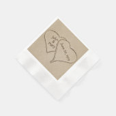 Serviette En Papier Anniversaire du mariage Beach Hearts (Coin)