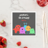 Serviette En Papier Anniversaire du mignon Monster (En situation)