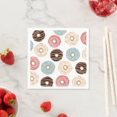 Serviette En Papier Anniversaire du Motif Donut (En situation)
