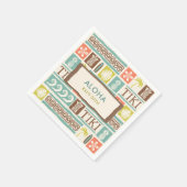 Serviette En Papier Anniversaire du Parti Retro Tiki Aloha (Coin)