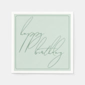 Serviette En Papier Anniversaire du Pastel Sage (Devant)