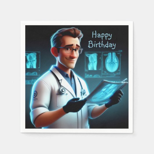Serviette En Papier Anniversaire du radiologue (Devant)
