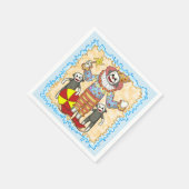 Serviette En Papier Anniversaire du singe de Sock (Coin)