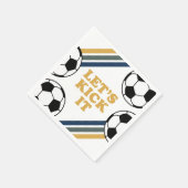 Serviette En Papier Anniversaire du soccer rétro (Coin)