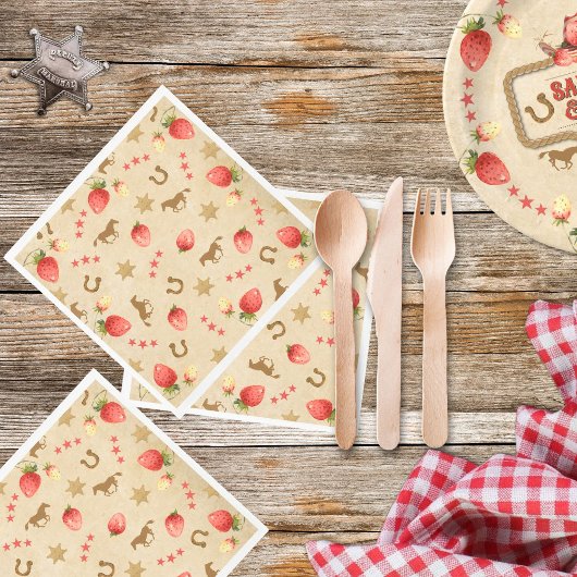 Serviette En Papier Anniversaire du Stampede fraise